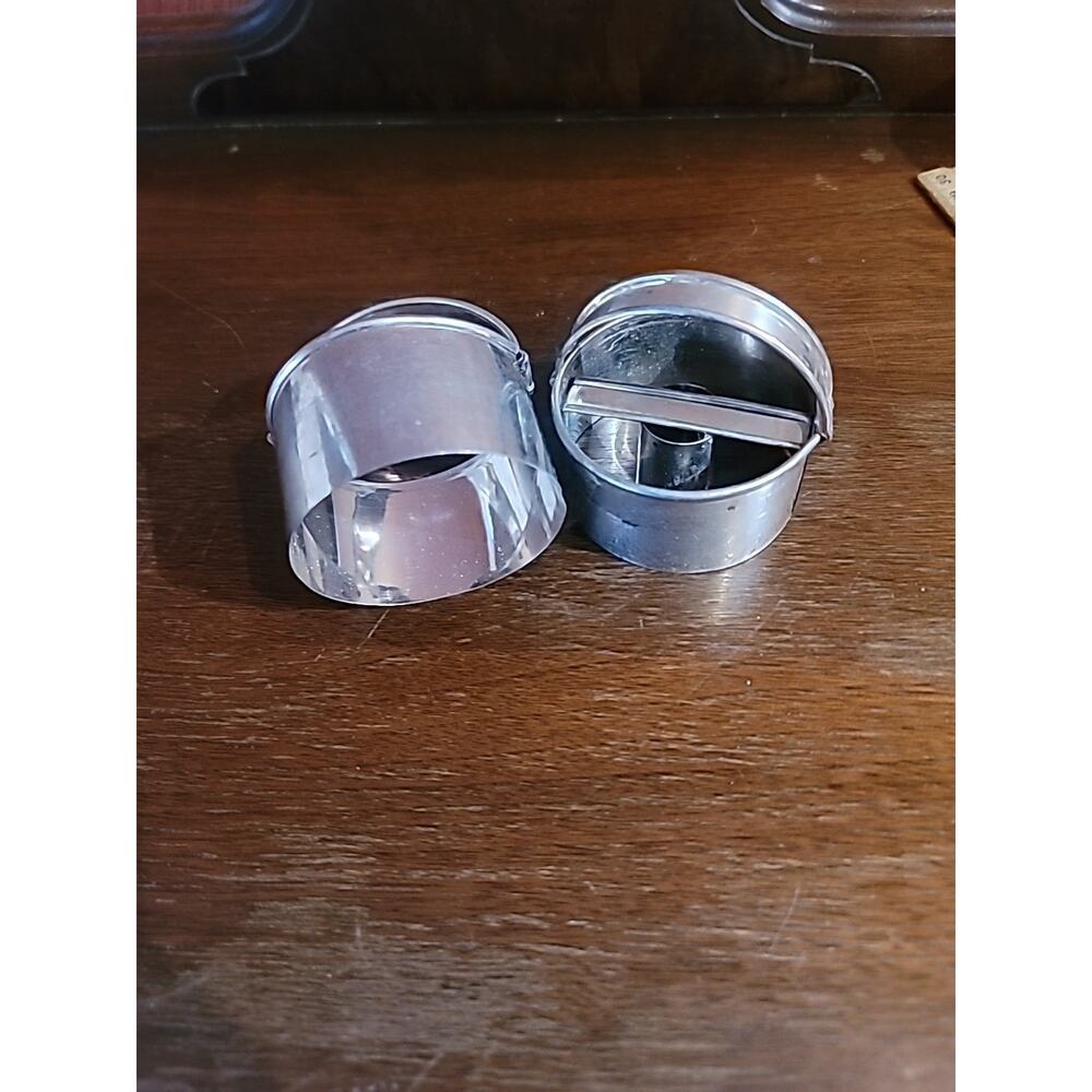 Tin Vintage Doughnut Biscuit Cutters 2.5 Inch Diameter Doughnut Hole .75 In